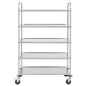 vidaXL 5-Stufiger Servierwagen 107 x 55 x 147 cm Edelstahl vidaXL 5-Stufiger Servierwagen 107 x 55 x 147 cm Edelstahl