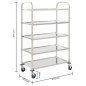 vidaXL 5-Stufiger Servierwagen 107 x 55 x 147 cm Edelstahl vidaXL 5-Stufiger Servierwagen 107 x 55 x 147 cm Edelstahl