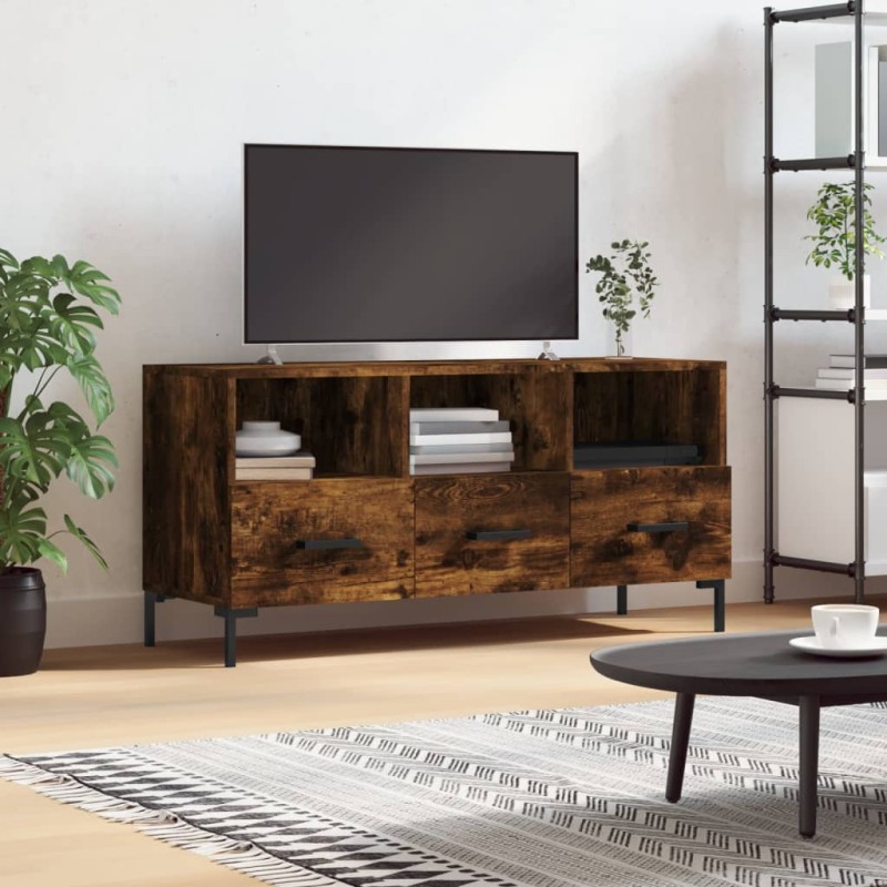 vidaXL TV-Schrank Räuchereiche 102x36x50 cm Holzwerkstoff vidaXL TV-Schrank Räuchereiche 102x36x50 cm Holzwerkstoff