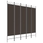 vidaXL 5-tlg. Paravent Braun 200x200 cm Stoff vidaXL 5-tlg. Paravent Braun 200x200 cm Stoff