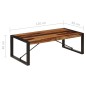 vidaXL Couchtisch 120 x 60 x 40 cm Massivholz vidaXL Couchtisch 120 x 60 x 40 cm Massivholz