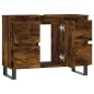 vidaXL Badschrank Räuchereiche 80x33x60 cm Holzwerkstoff vidaXL Badschrank Räuchereiche 80x33x60 cm Holzwerkstoff