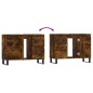 vidaXL Badschrank Räuchereiche 80x33x60 cm Holzwerkstoff vidaXL Badschrank Räuchereiche 80x33x60 cm Holzwerkstoff