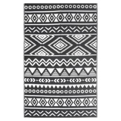 vidaXL Outdoor-Teppich Schwarz 190x290 cm PP