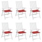 Gartenstuhl-Kissen 6 Stk. Rot 50x50x3 cm Oxford-Gewebe Gartenstuhl-Kissen 6 Stk. Rot 50x50x3 cm Oxford-Gewebe