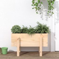vidaXL Pflanzkübel 62x30x38 cm Massivholz Kiefer