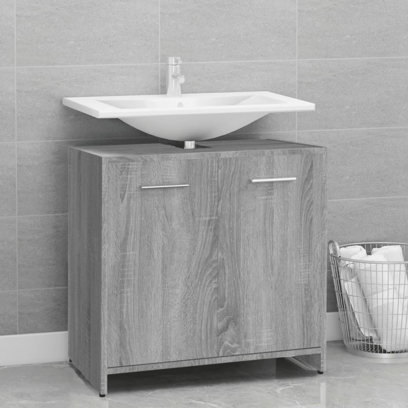 vidaXL Badezimmerschrank Grau Sonoma 60x33x60 cm Holzwerkstoff vidaXL Badezimmerschrank Grau Sonoma 60x33x60 cm Holzwerkstoff