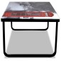vidaXL Couchtisch mit Glasplatte Telefonzelle-Aufdruck vidaXL Couchtisch mit Glasplatte Telefonzelle-Aufdruck