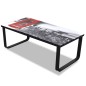 vidaXL Couchtisch mit Glasplatte Telefonzelle-Aufdruck vidaXL Couchtisch mit Glasplatte Telefonzelle-Aufdruck
