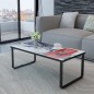 vidaXL Couchtisch mit Glasplatte Telefonzelle-Aufdruck vidaXL Couchtisch mit Glasplatte Telefonzelle-Aufdruck