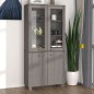 vidaXL Highboard HAMAR Massivholz Kiefer Hellgrau vidaXL Highboard HAMAR Massivholz Kiefer Hellgrau