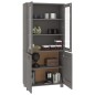 vidaXL Highboard HAMAR Massivholz Kiefer Hellgrau vidaXL Highboard HAMAR Massivholz Kiefer Hellgrau