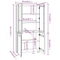 vidaXL Highboard HAMAR Massivholz Kiefer Hellgrau vidaXL Highboard HAMAR Massivholz Kiefer Hellgrau