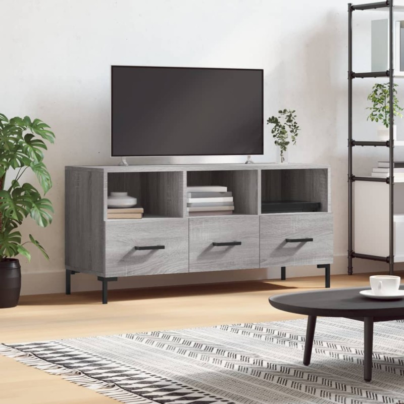 vidaXL TV-Schrank Grau Sonoma 102x36x50 cm Holzwerkstoff vidaXL TV-Schrank Grau Sonoma 102x36x50 cm Holzwerkstoff