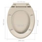 vidaXL Toilettensitz mit Absenkautomatik Aprikose Oval vidaXL Toilettensitz mit Absenkautomatik Aprikose Oval