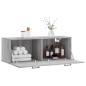 vidaXL Wandschrank Grau Sonoma 100x36,5x35 cm Holzwerkstoff vidaXL Wandschrank Grau Sonoma 100x36,5x35 cm Holzwerkstoff