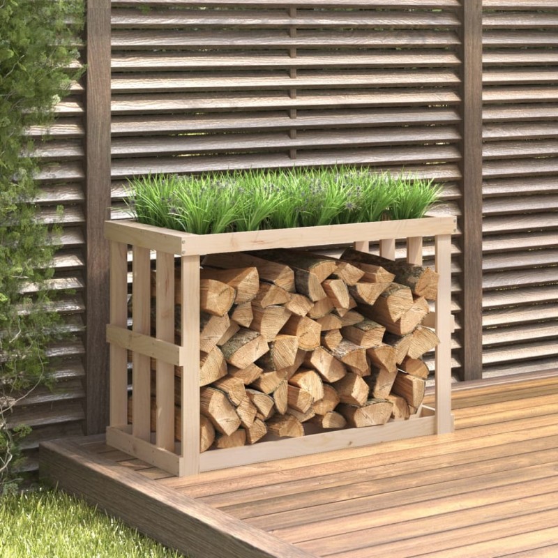 vidaXL Outdoor-Kaminholzregal 108x52x74 cm Massivholz Kiefer vidaXL Outdoor-Kaminholzregal 108x52x74 cm Massivholz Kiefer