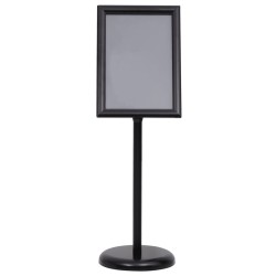 vidaXL A3-Plakatständer Schwarz Aluminiumlegierung
