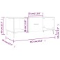 vidaXL Couchtisch Räuchereiche 102x50x40 cm Holzwerkstoff vidaXL Couchtisch Räuchereiche 102x50x40 cm Holzwerkstoff