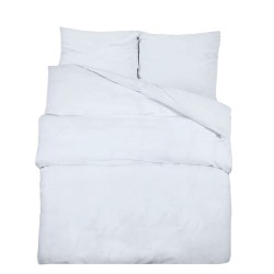 vidaXL Bettwäsche-Set Weiß 220x240 cm Baumwolle