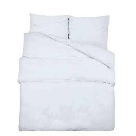 vidaXL Bettwäsche-Set Weiß 220x240 cm Baumwolle