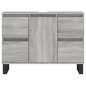 vidaXL Badschrank Grau Sonoma 80x33x60 cm Holzwerkstoff vidaXL Badschrank Grau Sonoma 80x33x60 cm Holzwerkstoff