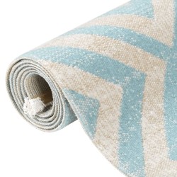 vidaXL Outdoor-Teppich Flachgewebe 115x170 cm Grün und Beige