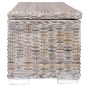 vidaXL Aufbewahrungsbox 120 cm Weiß Kubu-Rattan und Massivholz Mango vidaXL Aufbewahrungsbox 120 cm Weiß Kubu-Rattan und Massivholz Mango