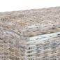 vidaXL Aufbewahrungsbox 120 cm Weiß Kubu-Rattan und Massivholz Mango vidaXL Aufbewahrungsbox 120 cm Weiß Kubu-Rattan und Massivholz Mango