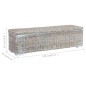 vidaXL Aufbewahrungsbox 120 cm Weiß Kubu-Rattan und Massivholz Mango vidaXL Aufbewahrungsbox 120 cm Weiß Kubu-Rattan und Massivholz Mango