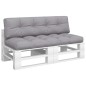 Palettenkissen 2-tlg. Grau Stoff Palettenkissen 2-tlg. Grau Stoff