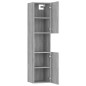 vidaXL Badezimmerschrank Grau Sonoma 30x30x130 cm Holzwerkstoff vidaXL Badezimmerschrank Grau Sonoma 30x30x130 cm Holzwerkstoff