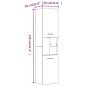 vidaXL Badezimmerschrank Grau Sonoma 30x30x130 cm Holzwerkstoff vidaXL Badezimmerschrank Grau Sonoma 30x30x130 cm Holzwerkstoff