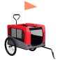 vidaXL 2-in-1 Tier-Fahrradanhänger und Jogger Rot und Grau vidaXL 2-in-1 Tier-Fahrradanhänger und Jogger Rot und Grau