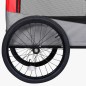 vidaXL 2-in-1 Tier-Fahrradanhänger und Jogger Rot und Grau vidaXL 2-in-1 Tier-Fahrradanhänger und Jogger Rot und Grau