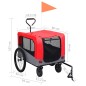 vidaXL 2-in-1 Tier-Fahrradanhänger und Jogger Rot und Grau vidaXL 2-in-1 Tier-Fahrradanhänger und Jogger Rot und Grau