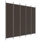 vidaXL 5-tlg. Paravent Braun 250x220 cm Stoff vidaXL 5-tlg. Paravent Braun 250x220 cm Stoff