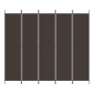 vidaXL 5-tlg. Paravent Braun 250x220 cm Stoff vidaXL 5-tlg. Paravent Braun 250x220 cm Stoff