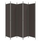 vidaXL 5-tlg. Paravent Braun 250x220 cm Stoff vidaXL 5-tlg. Paravent Braun 250x220 cm Stoff