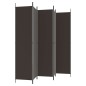 vidaXL 5-tlg. Paravent Braun 250x220 cm Stoff vidaXL 5-tlg. Paravent Braun 250x220 cm Stoff
