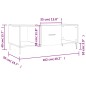 vidaXL Couchtisch Grau Sonoma 102x50x40 cm Holzwerkstoff vidaXL Couchtisch Grau Sonoma 102x50x40 cm Holzwerkstoff