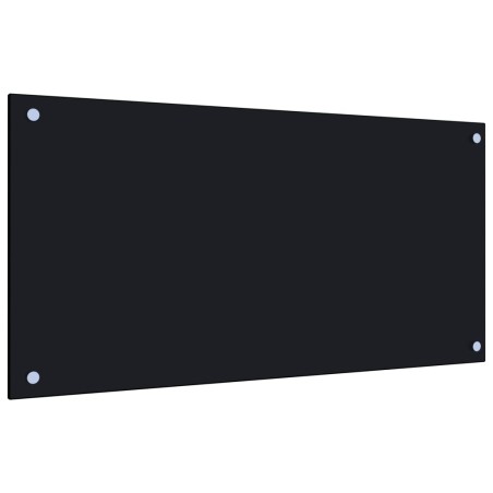 vidaXL Küchenrückwand Schwarz 80x40 cm Hartglas
