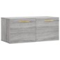 vidaXL Wandschrank Grau Sonoma 80x36,5x35 cm Holzwerkstoff vidaXL Wandschrank Grau Sonoma 80x36,5x35 cm Holzwerkstoff