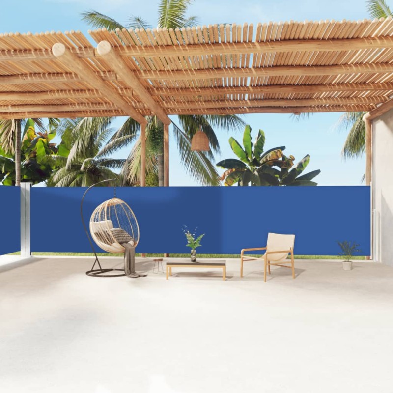 vidaXL Seitenmarkise Ausziehbar Blau 160x1200 cm vidaXL Seitenmarkise Ausziehbar Blau 160x1200 cm