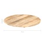 vidaXL Tischplatte Massivholz Mango Rund 15-16 mm 70 cm vidaXL Tischplatte Massivholz Mango Rund 15-16 mm 70 cm