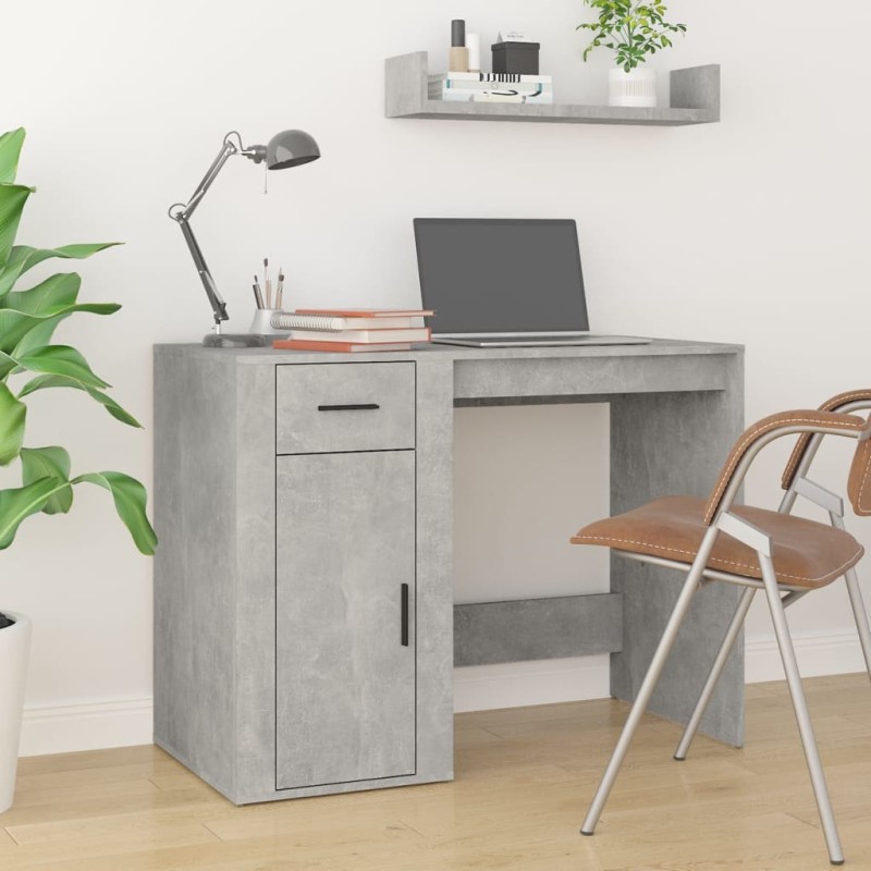 vidaXL Schreibtisch Betongrau 100x49x75 cm Holzwerkstoff vidaXL Schreibtisch Betongrau 100x49x75 cm Holzwerkstoff