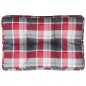 vidaXL Palettenkissen Rot Karomuster 50x40x12 cm Stoff vidaXL Palettenkissen Rot Karomuster 50x40x12 cm Stoff