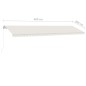 vidaXL Standmarkise Manuell Einziehbar 600x300 cm Creme vidaXL Standmarkise Manuell Einziehbar 600x300 cm Creme