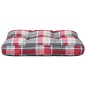 vidaXL Palettenkissen Rot Karomuster 50x40x12 cm Stoff vidaXL Palettenkissen Rot Karomuster 50x40x12 cm Stoff