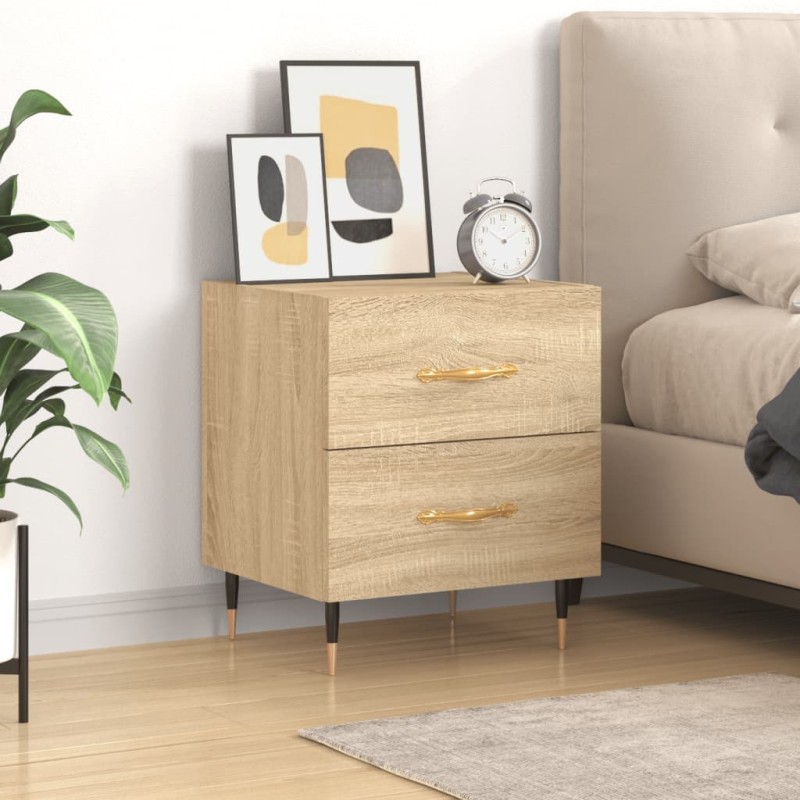 vidaXL Nachttisch Sonoma-Eiche 40x35x47,5 cm Holzwerkstoff vidaXL Nachttisch Sonoma-Eiche 40x35x47,5 cm Holzwerkstoff